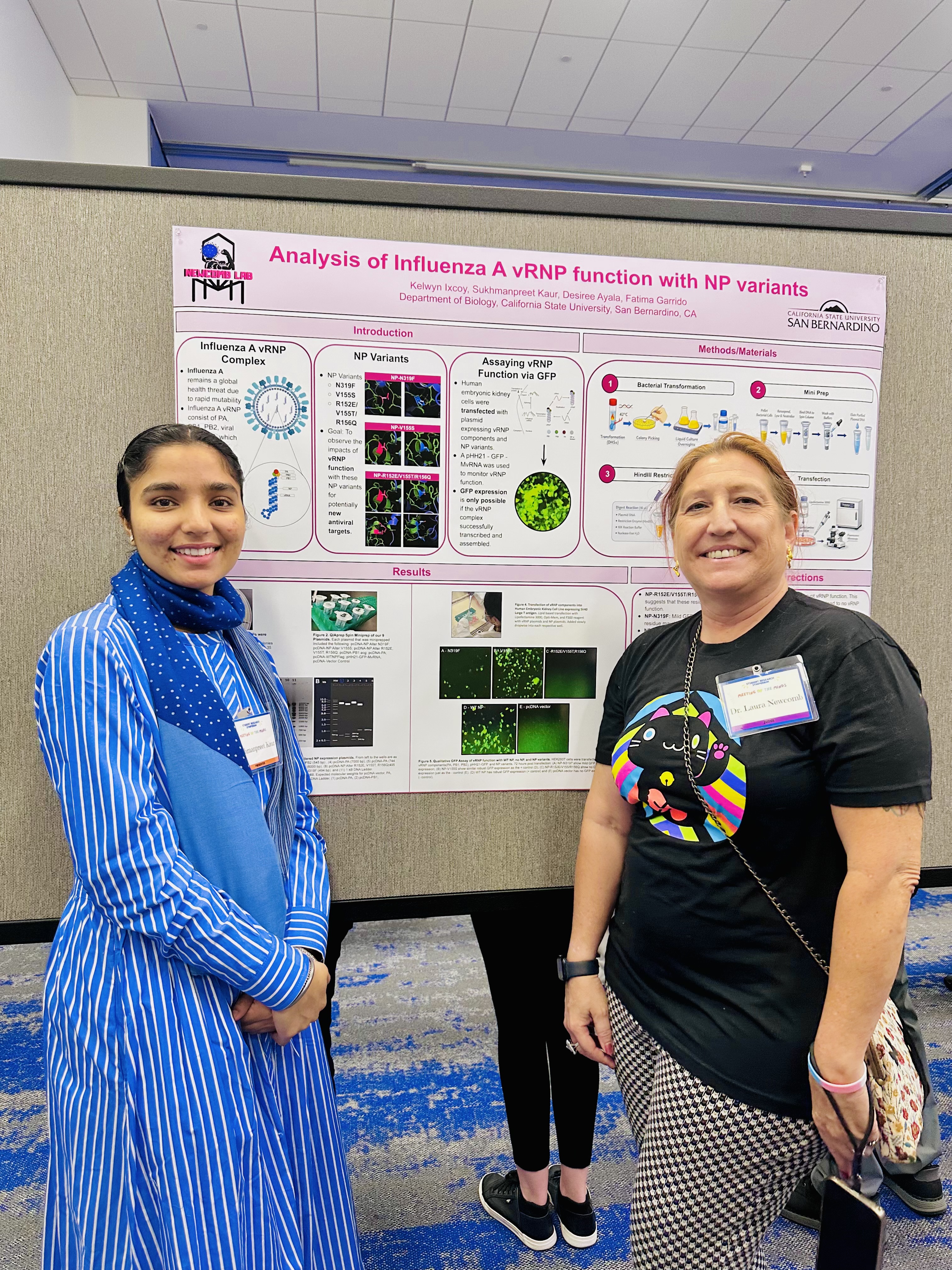 Analysis of Influenza A vRNP function with NP variants research poster presented at Meeting of the Minds